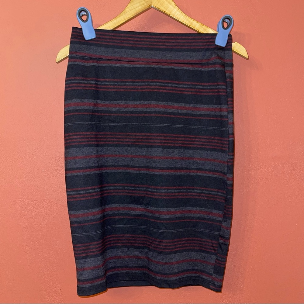 Striped Black and Red Women's Skirt